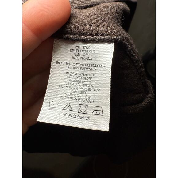 Eddie‎ Bauer brown quilted henley sweater mens large classic fit preppy outdoor - Picture 4 of 8